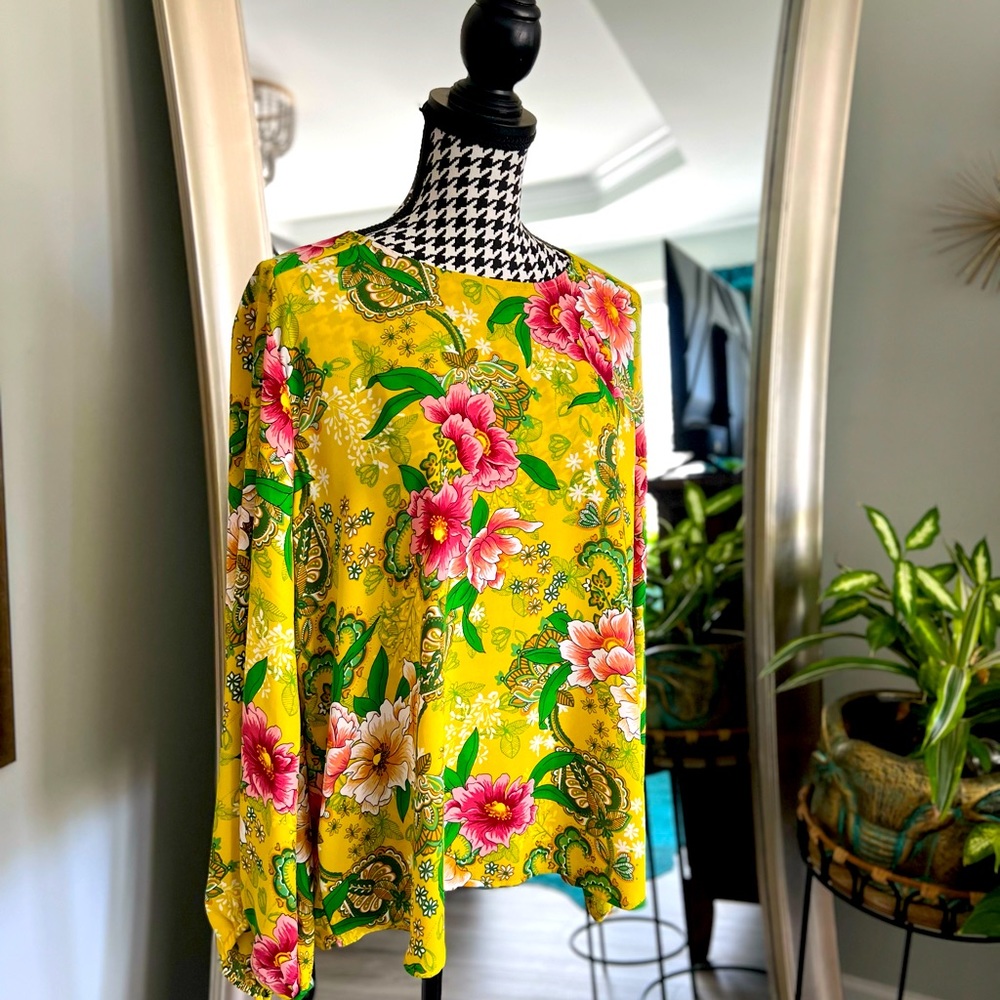 Loft; bohemian flowered blouse
